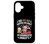 Ho Ho Hol mir mal ein Bier Rentier Spruch Lustig Weihnachts Case for iPhone 16
