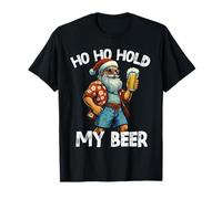 Ho Ho Hold My Beer Funny Santa Drinking Christmas in July T-Shirt