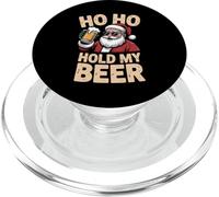 Ho Ho Hold My Beer Funny Santa Sunglasses Christmas Drinking PopSockets PopGrip for MagSafe
