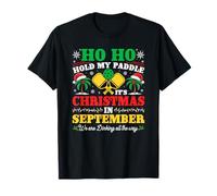 HO HO Hold My Paddle It's Christmas Hawaiian Tropical Santa T-Shirt