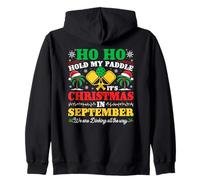 HO HO hold my Paddle it's Christmas Hawaiian Tropical Santa Zip Hoodie