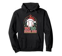 Ho Ho Home Run Christmas Baseball Santa Hat Pullover Hoodie