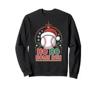 Ho Ho Home Run Christmas Baseball Santa Hat Sweatshirt