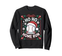Ho Ho Home Run Christmas Baseball Santa Hat Sweatshirt