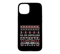 Ho-Ho-Hopeless Funny Christmas Humor Knit Pattern Design Case for iPhone 15 Plus