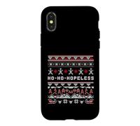 Ho-Ho-Hopeless Funny Christmas Humor Knit Pattern Design Case for iPhone X/XS