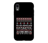 Ho-Ho-Hopeless Funny Christmas Humor Knit Pattern Design Case for iPhone XR