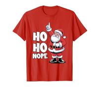 Ho Ho Nope Grumpy Santa Funny Sarcastic Anti Christmas Hater T-Shirt