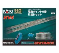 (HO) 3-114 HV-4 HO Unitrack Electric Point No. 6 Single Crossing Set