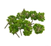 HO OO Scale 10Pcs Model Trees for Train Railroad Diorama Layout, Detailed Handmade Trees for Model Railway Scenery Enhancement