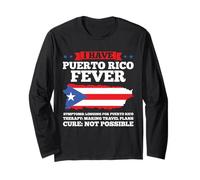 Ho Puerto Rico Symptoms Fever Latin Flag Long Sleeve T-Shirt