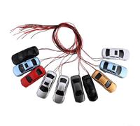 HO Scale 1:87-1:100 Model Car Train Parts Set, 10 Pieces with Built-in Lighting, Wires and Bulbs 6V, 45x16x11mm Size Compatible with HO and TT-Scale Model Railway Scenes