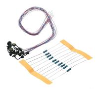 HO Scale 1:87 Model Railway Hanging Goose Neck Wall Lamp Set with Warm White LED Lighting, Steel Column Lampposts, 3V AC/DC Compatible, Includes Resistors for 9-18V, Pack of 10