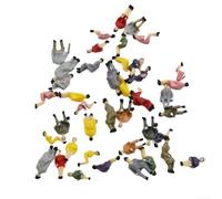 HO Scale 90 Pcs Sitting Passenger Figures, 1:87 Plastic Model People in Assorted Colours for OO Gauge Railroad Scene Accessories
