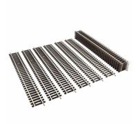 HO Scale Code 100 Straight/Curve Track Copper-Nickel Rail with Joiner (Straight Tracks-12PCS)