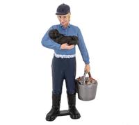 HO Scale Compatible Model Train Figures Farmer And Shepherd Realistic Manual Coloring PVC Model Person For Railroad Layout Scene Decoration Tabletop(ZQ 697)