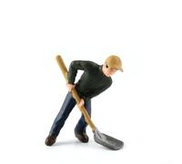 HO Scale Model Train Figures, Painted Farmer and Shepherd Standing People for Railroad Layouts, Realistic PVC Accessories for Farm and Countryside Dioramas(ZQ380)