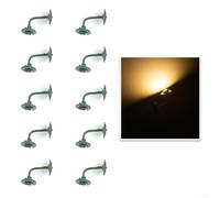 HO Scale Train Accessories 10Pcs Warm White LED Street Lights for Enhanced Layout Experience
