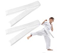 HO-SFSM Judo Belt 260 cm White Taekwondo Belt Martial Arts Belt Karate Belt Made of Extra for Taekwondo Karate Judo Aikido for Children Adults