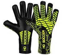 HO Soccer Pro Evolution Junior Goalkeeper Gloves Size 3 Black/Lime Green