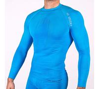 HO Soccer Underwear Shirt Performance ML Blue Long Thermal T-Shirt, Adults Unisex, Blue, S