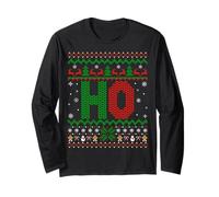 Ho Ugly Christmas Sweater Where's My Ho at Santa Family Xmas Long Sleeve T-Shirt