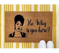 Ho Why is You Here Non Slip Entryway Rugs for Indoor Outdoor Entrance Floor Door Mat Dries Quickly Kitchen Mat Natural Durable Easy to Maintain 16x24 inch