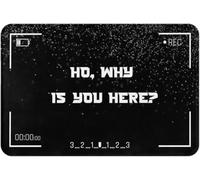 Ho Why is You Here Welcome Non Slip Absorbent Resist Dirt Doormat Entrance Rug Inside Floor Mats for Home Bedroom Kitchen Front Porch_18 x 30 Inches