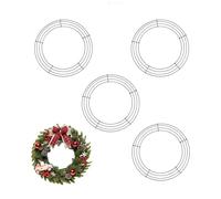 HO2NLE 4-Piece Wreath Ring Set - 12 Inch Metal Wreath Frame for Door Decoration & DIY Crafts