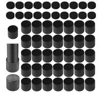 HO2NLE Chair Leg Caps, 36Pcs 28mm Chair Feet Protectors with 20PCS Furniture Floor Protector Pads for Dining Patio Furniture, Garden Chairs, Bistro Outdoor Chairs, Black Round