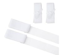 HO2NLE White Chiffon Crinkle Ribbon, 38mm X 12 Yds Sheer Fabric for Crafting, 4 Rolls White Gift Ribbon for Valentines, Gift Wrapping, Christmas Tree, Decoration, Bows, Wedding Invitations