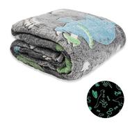 HoaaiGo Luminous Kids Blanket, Glow in The Dark Throw Blanket, 150 x 200 cm Soft Flannel Fleece Blanket for Girls, All Seasons Rainbow Blanket Cuddly Children's Blanket for Bed, Sofa, Chair (B)