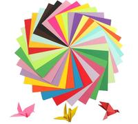 HoAhaMay 100 Folding Papers, 20 x 20 cm Square Double Sided Colourful Folding Paper, Brightly Coloured Kraft Paper for DIY Arts and Crafts Projects, Children and Adults (20 Colours)