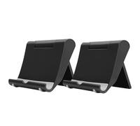 HoAhaMay 2-piece foldable and multi angle adjustable plastic phone holder, compatible with iPhone 16/15/14/Mini/Pro/Max/SE, Samsung/Xiaomi/tablets and other smartphones (universal 4-12 inches) black