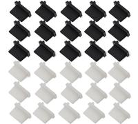 HoAhaMay 30pcs Silicone USB-A Dust Cover, Dust Cover Plug USB-A for Desktop PC, Laptop, Socket Charger, USB 2.0/3.0 Ports, Protects Any USB-A Connector (Black/White)