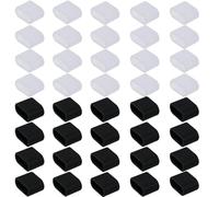 HoAhaMay 40-Piece USB-C Dust Plug Protective Covers, Silicone Protective Sleeves for Charging Ports Dust Plugs for Data Cables, Suitable for All USB Type-C Charging Cables (Transparent, Black)
