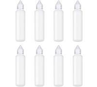 HoAhaMay 8 pieces 30ml empty dropper bottles with caps, multi-purpose squeeze-top empty bottles, plastic measuring bottles, reusable, suitable for oils, paints, adhesives and other liquids