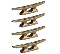 hoaker Boat Dock Cleat 4 Inch for Mooring Boat Bronze Host Cast Iron Suitable for Nautical Beach Lake Maritime Decor,4Pcs