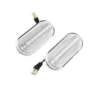 Hoandkp Dynamic Turn Indicator Dynamic Flowing LED Side Marker Turn Signal Light For Skoda For Octavia 1U 1996 1997 1998 1999 2000 2001-2010 4M5A13K309AA Sequential Signal Light(Crystal white)