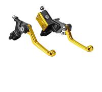 Hoandkp Handle Brake Levers 7/8" 22mm Brake Clutch Lever Hydraulic Master Cylinder Accessories for RM85 RM125/250 RMZ250 RMZ450 DRZ400S/SM DR250R Motorcycle Clutch(Gold)