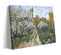 HOANGJUN Trees in Blossom Poster Claude Monet Canvas Print Impressionist Spring Bloom Wall Art Poster, Home Decoration Painting ; Frame; 08x12inch(20x30cm)