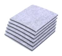 Hoappa Furniture Pads for Chair Furniture Legs, 6 PCS Grey Self-Adhesive Floor Protectors Felt Pads, 150mm x 150mm and 5 mm Thick