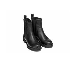 Hoara Breathable Chelsea Boots in Leather Black