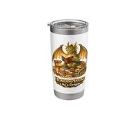 Hoarding Books Like a Dragon Funny Reading Design Stainless Steel Insulated Tumbler