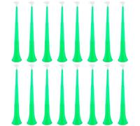 Hoarost 16 Pcs 24 Inch Plastic Collapsible Stadium Horn Vuvuzela Horn Noisemakers for Sporting Events Graduation Sports Games Party Favors (Green)