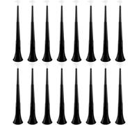 Hoarost 16 Pcs 24 Inch Plastic Collapsible Stadium Horn Vuvuzela Horn Noisemakers for Sporting Events Graduation Sports Games Party Favors (Black)