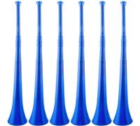 Hoarost 6 Pcs 28 Inch Collapsible Stadium Horn Plastic Vuvuzela Trumpet Horn Blow Noise Maker for Sporting Events Sports Themed Party Supplies (Color set 6)