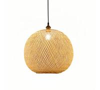 HOAYCNYJ Southeast Asian Pendant Lights, Creative Bamboo Lanterns Chandeliers, E26 Screw Restaurant Lighting Fixtures, Stairwell Ceiling Round Spherical Lamps, for Kitchen Island Dining Table Cafe