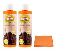 Hob Brite Hob Cleaner Lemon Sherbet (2X 250 ml), A Powerful Cream Formula for Electric, Ceramic, Halogen and Induction Cookers with Microfibre Cleaning Cloth
