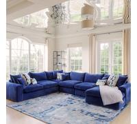 HOB Furniture Epping U Shape Modular Sofa in Blue HOB Furniture Blue